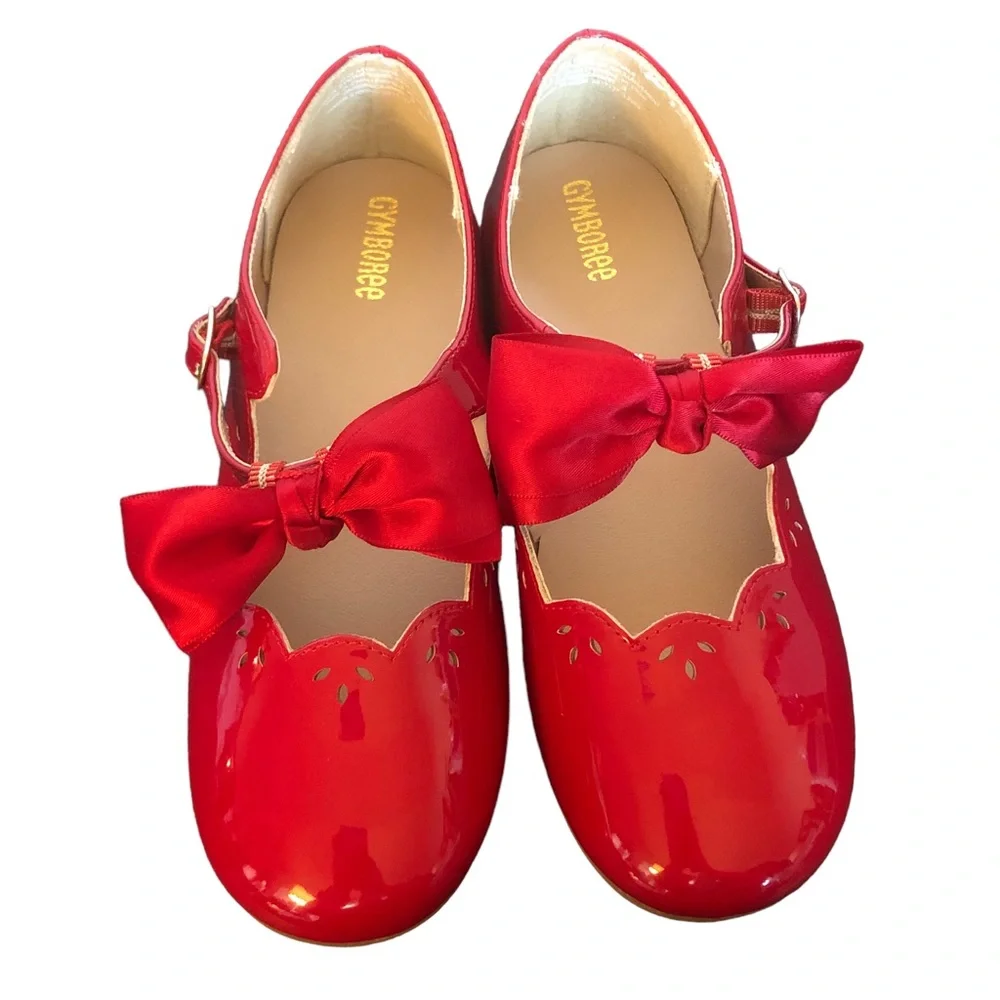 Gymboree Red Patent Leather Bow Mary Janes size 3